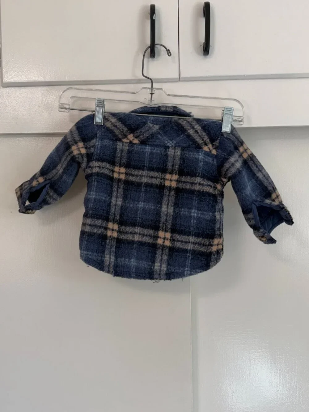 Carter's Baby Plaid Sherpa-Lined Shacket in Navy